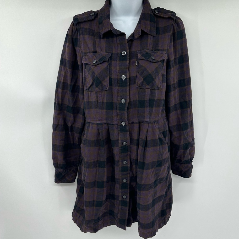Levi’s Plaid Tunic Shirt Dress Size Medium